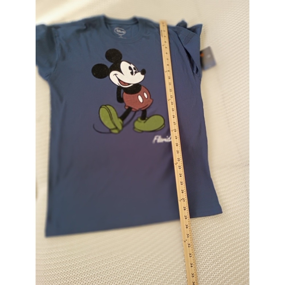 Disney Mickey NWT Mouse Florida Cotton Graphic T-Shirt Navy Blue Mens L 42/44 - Picture 3 of 8